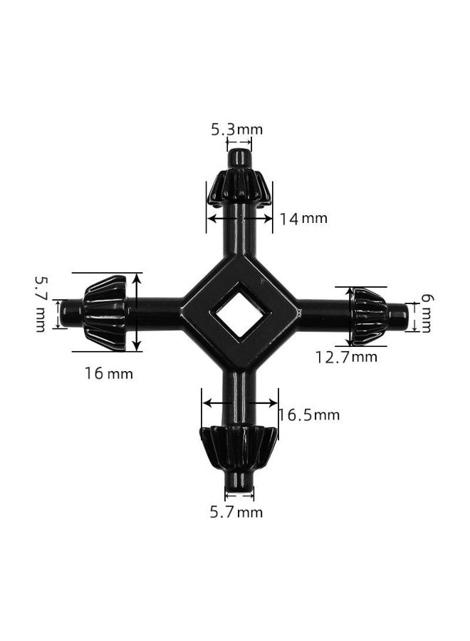 4 Way Chuck Key, Universal Drill Chuck Key, Handheld 4 In 1 Drills Chuck Key For Most Drills And Power Tools 