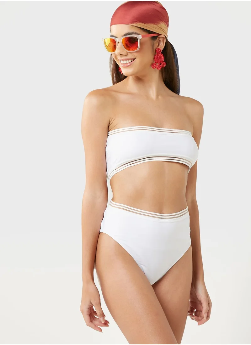 boohoo Knitted Bikini Top & Bottom Set