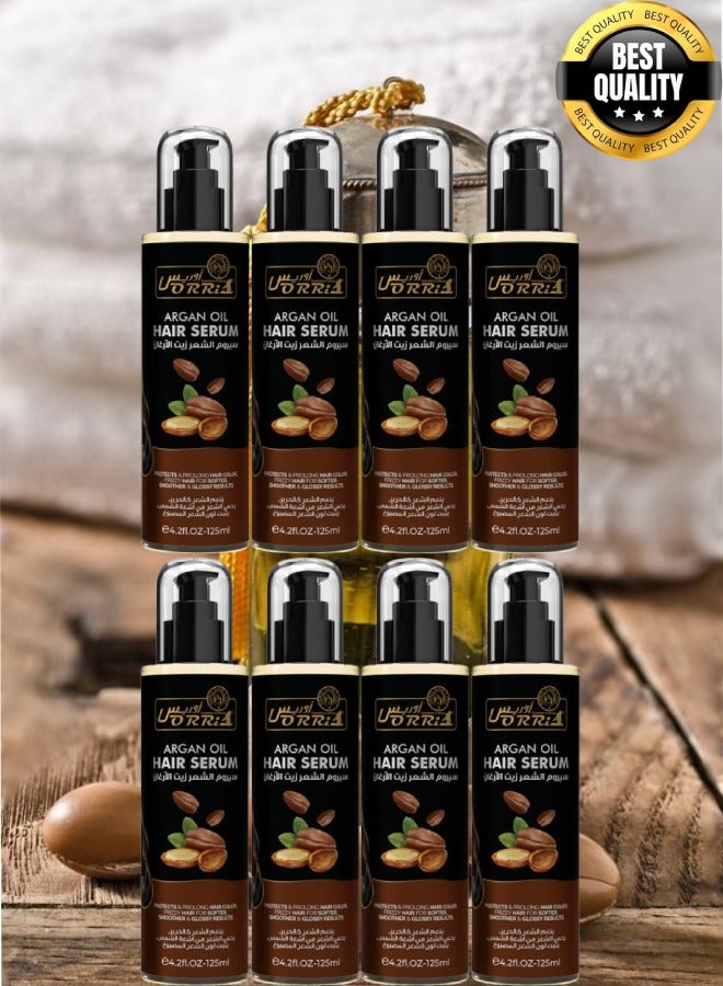 أوريس 8 قطع سيروم الشعر بزيت الأرجان يحمي ويطيل لون الشعر والشعر المجعد للحصول على نتائج أكثر نعومة ولمعانًا 125 مل - Image 1