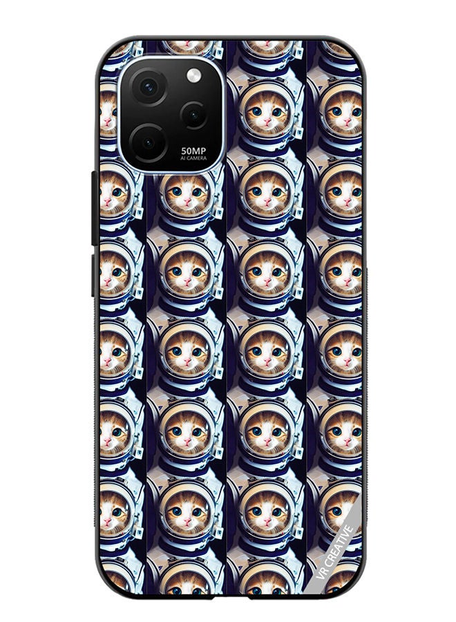 VR CREATIVE Protective Case Cover For Huawei Enjoy 50z Cat Face Inside Astronauts Helmet Pattern Design Multicolour  - Image 1