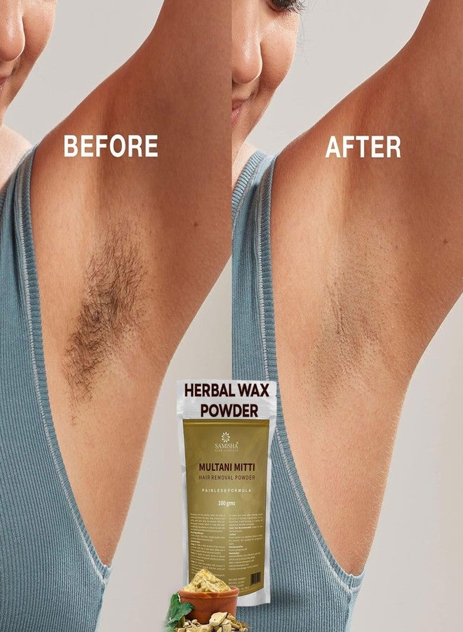 Samisha Bikini Wax Powder For Women Herbal Wax Powder For Hair Removal Powder Multani Mitti Waxing Powder For Women & Men | Suitable For All Types Skin Types | Hair Removal Powder For Women - Image 2
