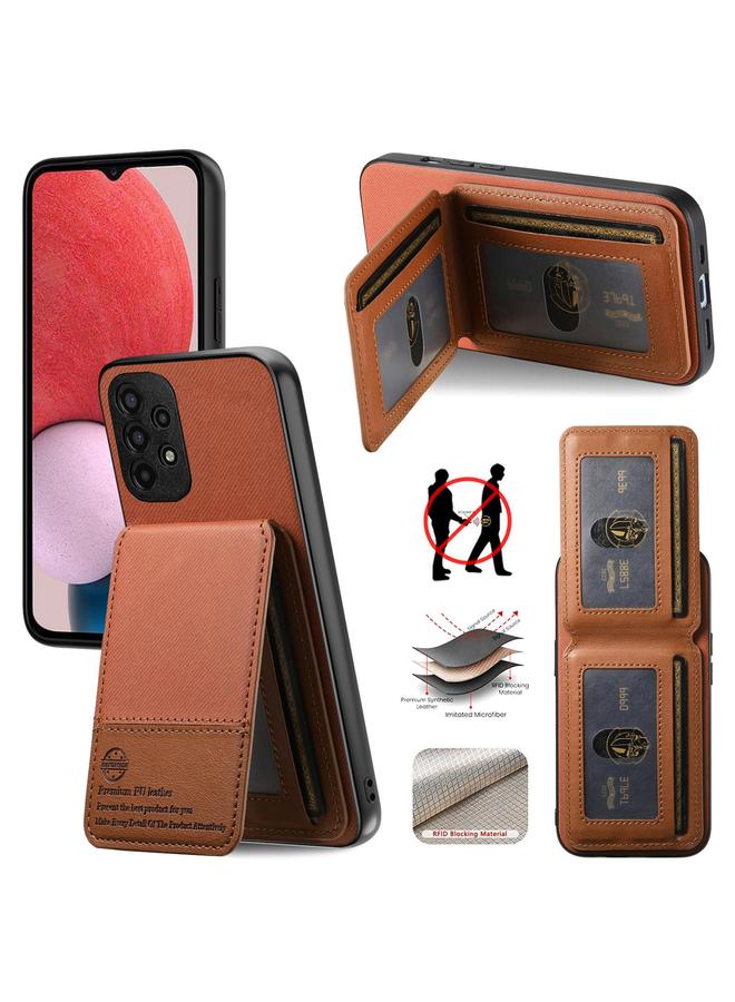 اس-توب جراب لهاتف Samsung Galaxy A32 4G مصنوع من الجلد الصناعي المائل مع حقيبة بطاقات RFID قابلة للطي عموديًا - Image 1