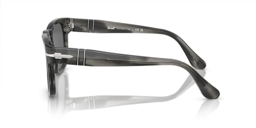 Persol Men's PO3333S Elio Square Sunglasses, Striped Grey, 54 mm - Image 2