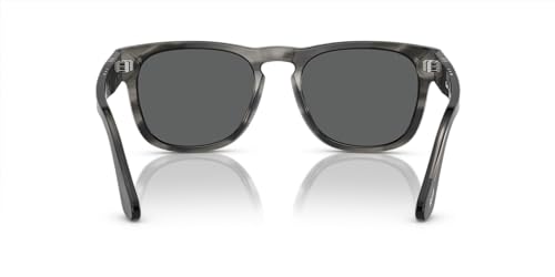 Persol Men's PO3333S Elio Square Sunglasses, Striped Grey, 54 mm - Image 4