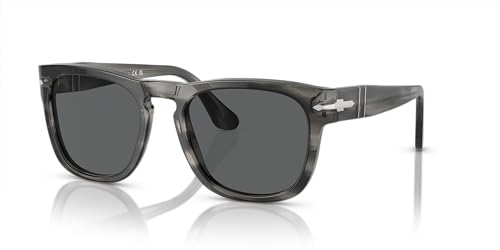 Persol Men's PO3333S Elio Square Sunglasses, Striped Grey, 54 mm - Image 1