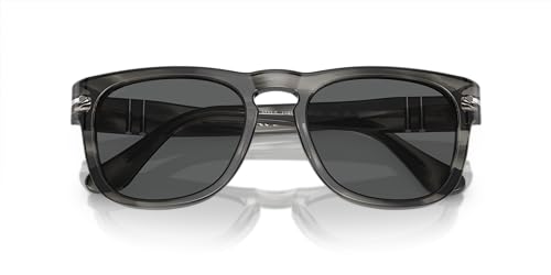 Persol Men's PO3333S Elio Square Sunglasses, Striped Grey, 54 mm - Image 5