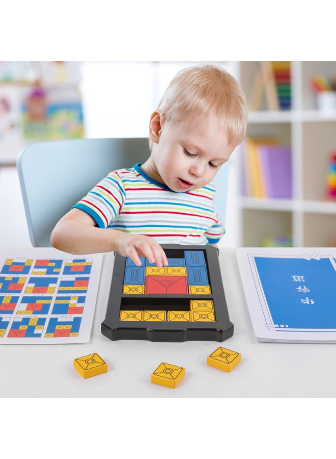 Super Huarong Road Digital Jigsaw Puzzle Chinese Classical Children's Early Education Intelligence Unlocked Wooden Toys-Color:SY-Wood Advanced Super Hua Rong Road  - Image 3