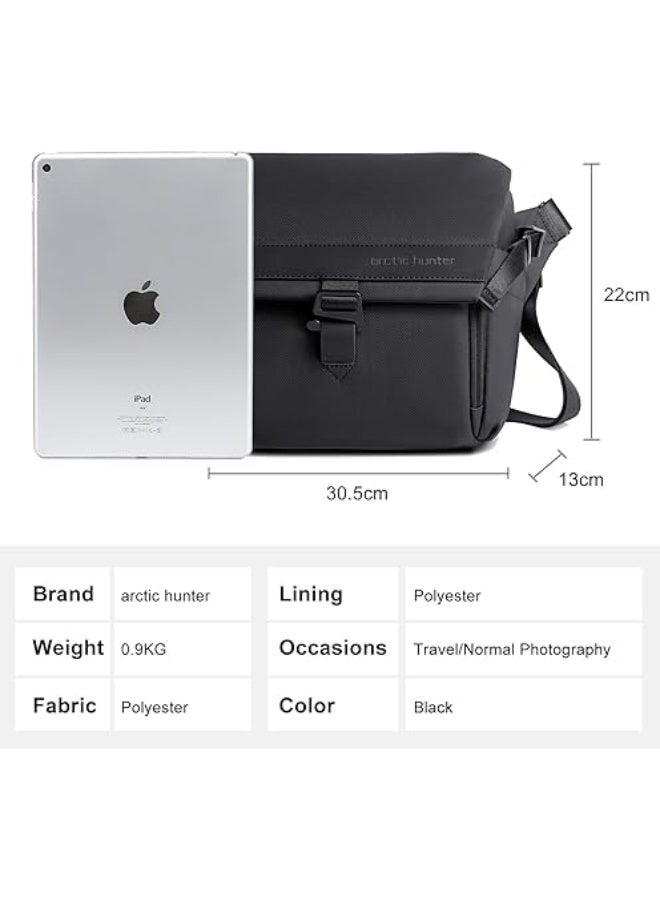 ah arctic hunter Camera Bag, Small Camera Case with Tripod Holder, Compact Camera Shoulder Bags for DSLR/SLR/Mirrorless Cameras Water Resistant Laptop Bag for Men - Image 4