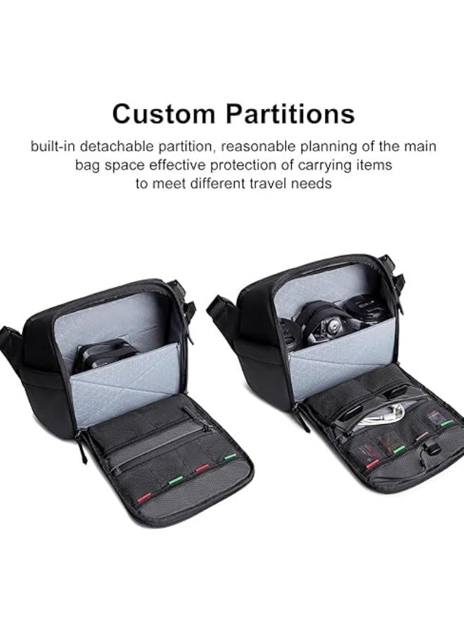 ah arctic hunter Camera Bag, Small Camera Case with Tripod Holder, Compact Camera Shoulder Bags for DSLR/SLR/Mirrorless Cameras Water Resistant Laptop Bag for Men - Image 2