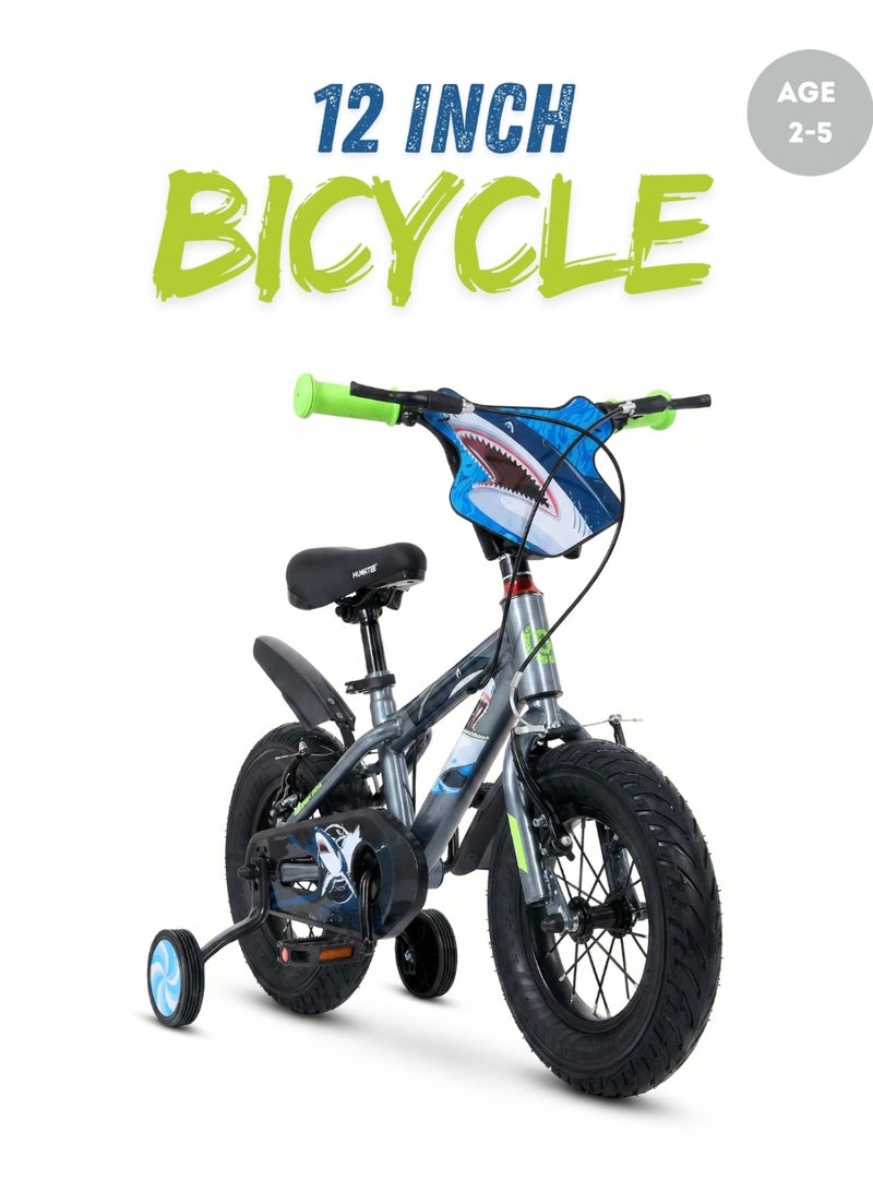 Huffy 12 Inch Kids Bicycle, Shark Theme - Image 1