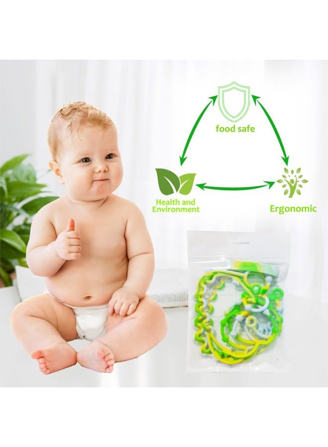 RTMOK Silicone Pacifier Clip,Applies to Car Seat,High Chair,Stroller Accessories,Cribs,Rocking Chair - Image 2