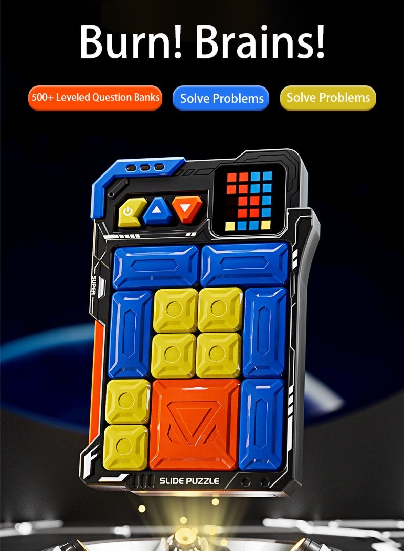 مس تيارا ألعاب ألغاز Super Slide Puzzle، ألعاب تنمية مبكرة، مع أكثر من 500 مستوى، وحدة تحكم ألعاب تفاعلية محمولة، ألعاب تعليمية للأطفال والمراهقين، لعبة ذهنية للاسترخاء أثناء السفر، ألعاب لوحية كهدايا عيد ميلاد لجميع الأعمار. لعبة تدريب تعليمية وهدية للأطفال والكبار. - Image 3