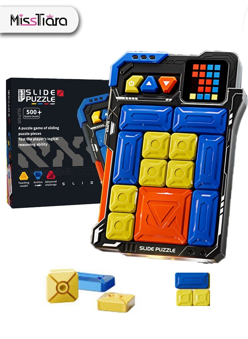 مس تيارا ألعاب ألغاز Super Slide Puzzle، ألعاب تنمية مبكرة، مع أكثر من 500 مستوى، وحدة تحكم ألعاب تفاعلية محمولة، ألعاب تعليمية للأطفال والمراهقين، لعبة ذهنية للاسترخاء أثناء السفر، ألعاب لوحية كهدايا عيد ميلاد لجميع الأعمار. لعبة تدريب تعليمية وهدية للأطفال والكبار. - Image 1
