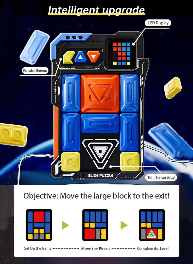 مس تيارا ألعاب ألغاز Super Slide Puzzle، ألعاب تنمية مبكرة، مع أكثر من 500 مستوى، وحدة تحكم ألعاب تفاعلية محمولة، ألعاب تعليمية للأطفال والمراهقين، لعبة ذهنية للاسترخاء أثناء السفر، ألعاب لوحية كهدايا عيد ميلاد لجميع الأعمار. لعبة تدريب تعليمية وهدية للأطفال والكبار. - Image 4