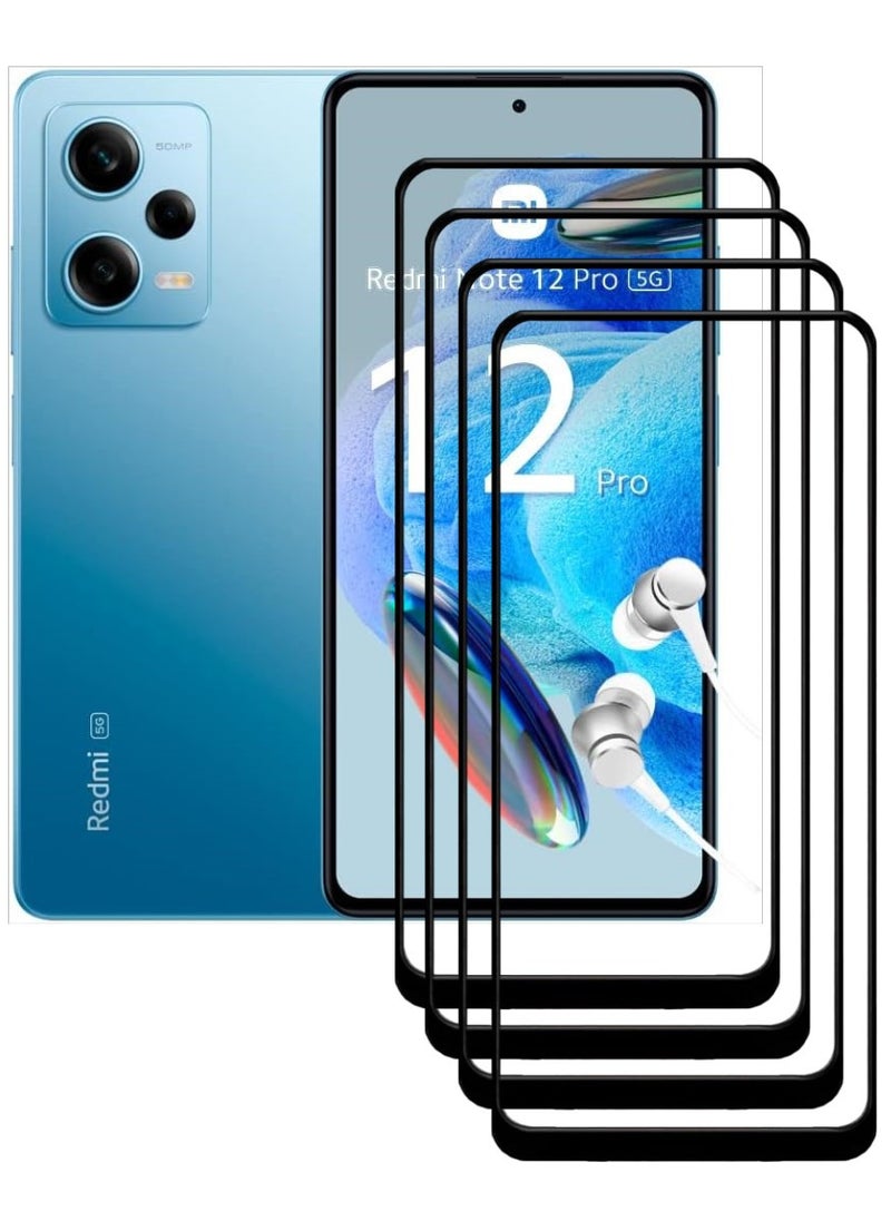 ACLIX 4 Pieces Antistatic ESD Dustproof Premium Quality High Definition Tempered Glass Screen Protector Designed For Xiaomi Redmi Note 12 Pro - Image 1