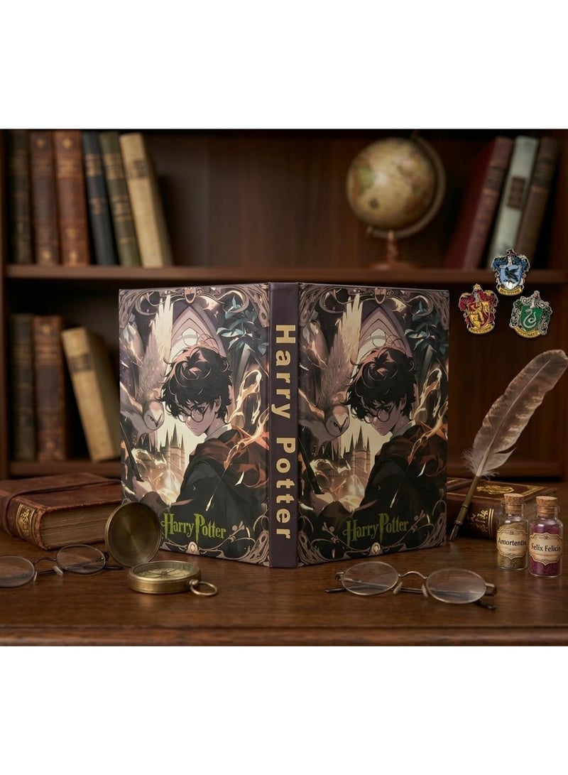 Harry Potter H&A Harry Potter Vintage Hardcover Notebook with Magic Wand Pen & Gift Box Grey A5 HA-507 - Image 4
