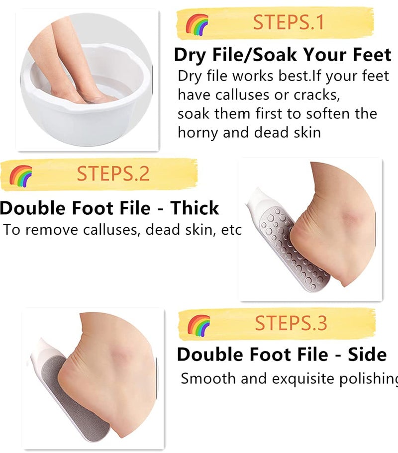 Brushman Nickel Callus Remover, Foot Filer Callus Remover Extra Coarse Pedicure File Tool Removes Dead Skin ( Angel-400) - Image 2