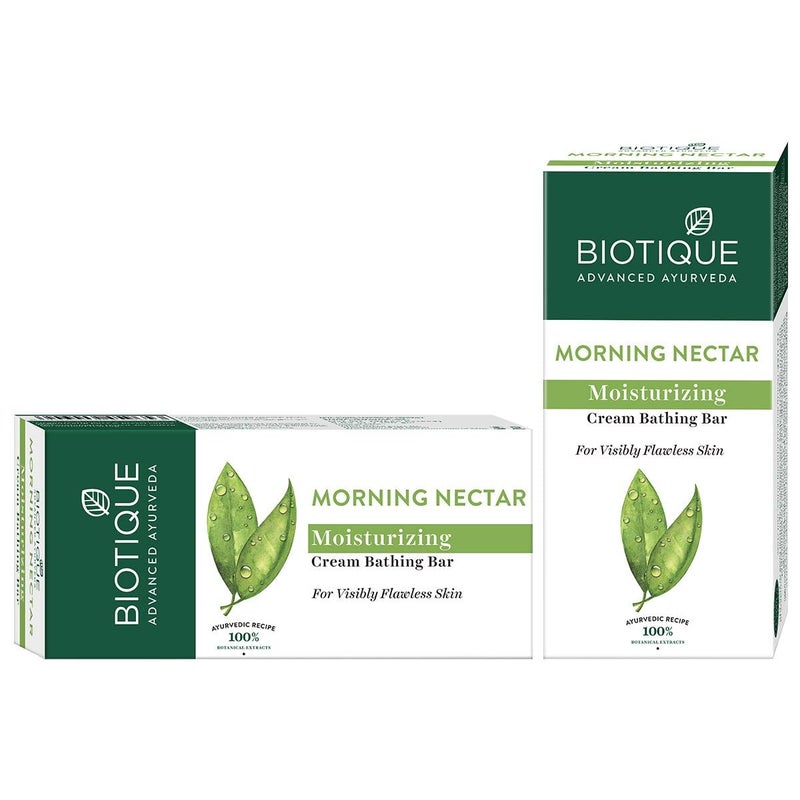 Biotique Bio Morning Nectar Flawless Cream Bathing Bar 150g Biotique Bio Orange Peel Revitalizing Body Soap 150g - Image 3
