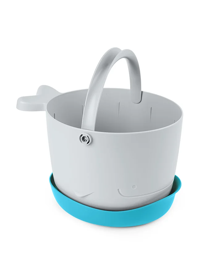 سكيب هوب Moby Stowaway Bath Toy Bucket, White And Blue