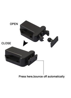 Y&D Touch Release Catch Latch Black Push to Open Lock with Automatic Pop up Function Cabinet Abs for Cupboard and Drawer  - Image 3