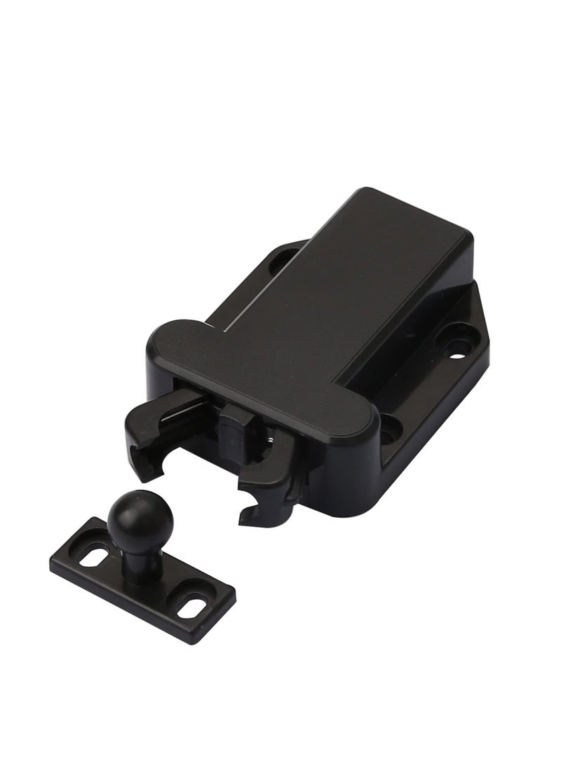 Y&D - Touch Release Catch Latch Black Push to Open Lock with Automatic Pop up Function Cabinet Abs for Cupboard and Drawer - Image 1