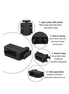 Y&D Touch Release Catch Latch Black Push to Open Lock with Automatic Pop up Function Cabinet Abs for Cupboard and Drawer  - Image 5