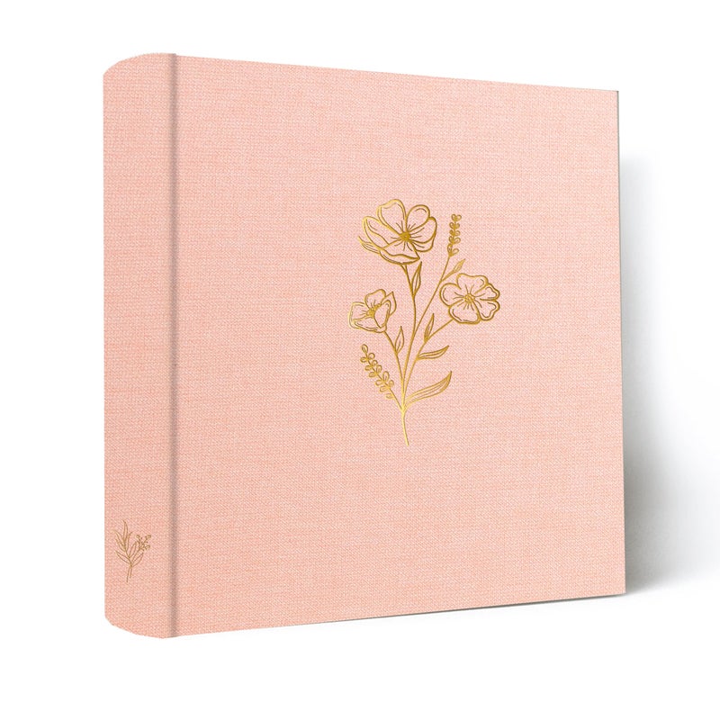 Holoary Photo Album 4x6 200 Photos, 200 Pockets 4â€x6â€ Picture Album, Linen Fabric Cover Big Picture Book for Photos with Writing Area, 4x6 Photo Albums for Family Weddings Travel Memories(Pink) - Image 1