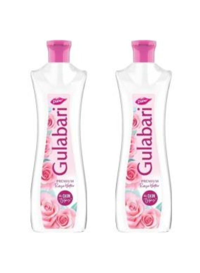 دابر تونر الوجه بماء الورد الفاخر من جولاباري 120 مل، قطعتين