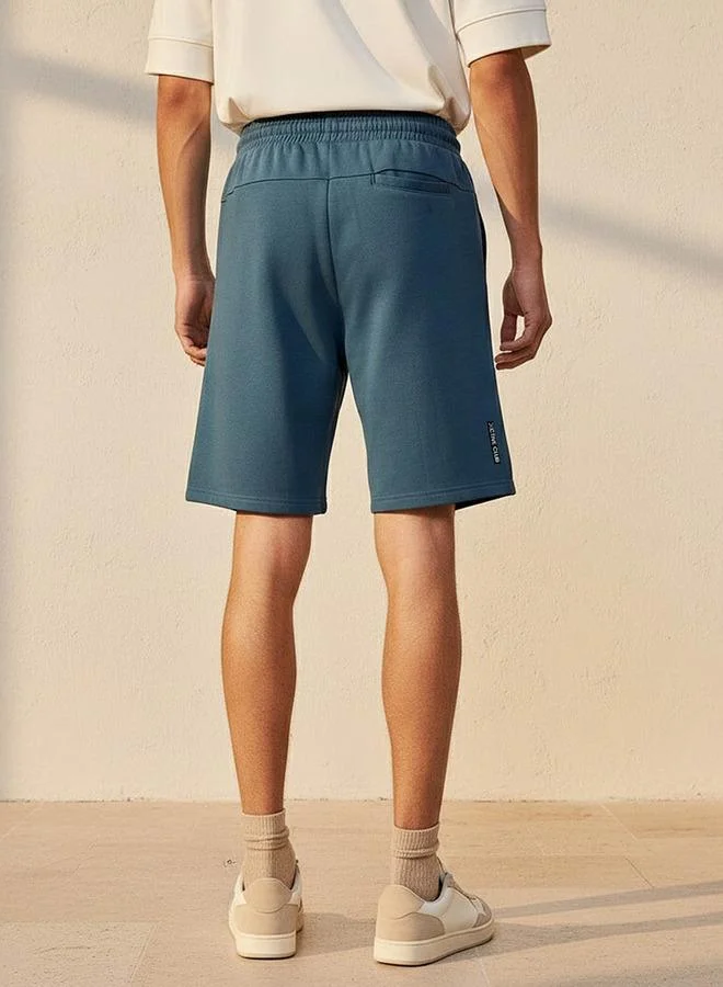 Splash Active Blue Men Performance Perforated Panel Shorts for Men | Best Price UAE