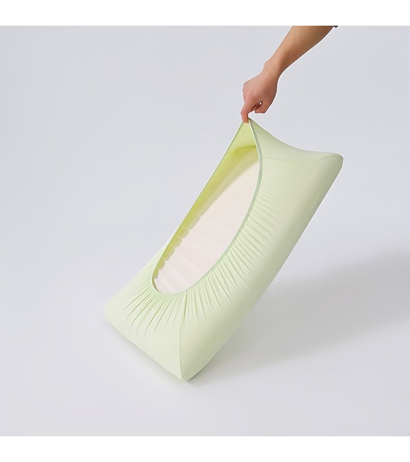 Cooling Light Blue Pillowcase Breathable Smooth Lightweight Machine Washable Home Bedroom Hotel Use - Image 5