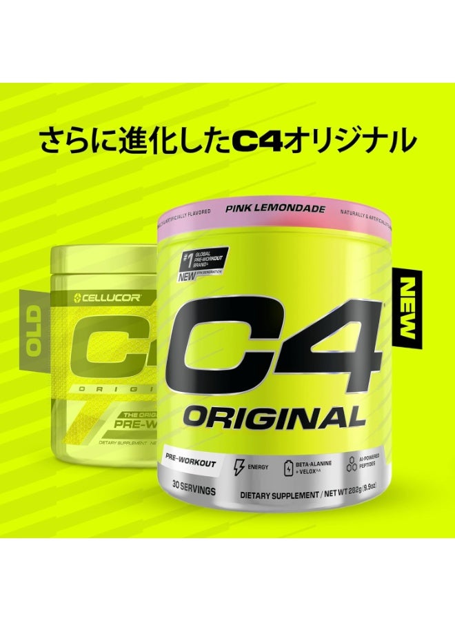 C4 Original Pre-Workout Powder – Pink Lemonade, 30 Servings | Sugar-Free Energy Drink With 150Mg Caffeine, Beta-Alanine & Vitamin C – For Men & Women
