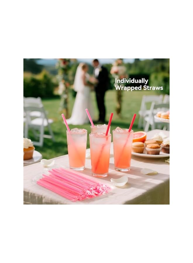 50 Pcs Red & Pink Heart Shaped Disposable Straws, Cute Plastic Drinking Straws for Valentine’s & Galentine’s Day,Cocktail Parties, Bridal Shower, Wedding & Birthday Decor - Image 2