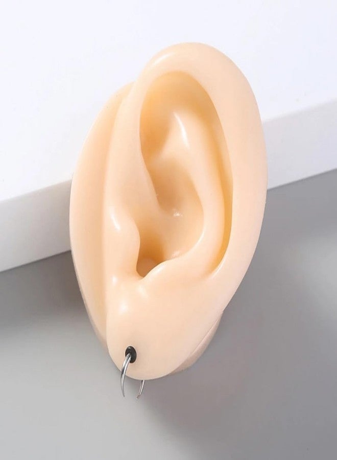 DATOA Pincher Tapers Septum Rings C-Shape Buffalo Stretcher Expander with Black O-Rings Nose Ear Cartilage Nipple Piercing Jewelry-2Pcs 14G - Image 4