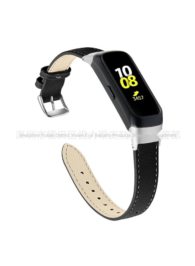NIBEMINENT Samsung Galaxy Fit SM-R370 Genuine Leather Strap Made of Top Grain Cowhide  - Image 1