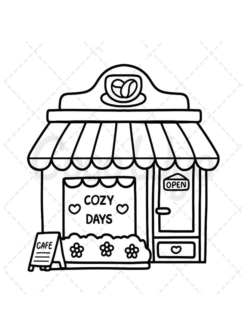 تخفيف التوتر: كتاب تلوين للكبار والصغار، 52 صفحة مرسومة يدويًا، 8.5 × 8.5 بوصة، تصميمات جريئة وسهلة وبسيطة وكبيرة للاسترخاء، تتميز بحيوانات ومناظر طبيعية وزهور وأنماط وأشياء لطيفة وغيرها الكثير (تلوين جريء وسهل) - Image 2