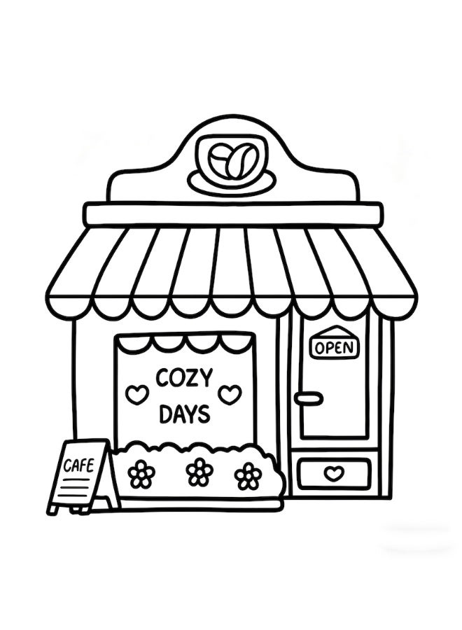 SUZZ Stress Relief: Coloring Book for Adults and Kids, 52 Hand-drawn Pages, 8.5 x 8.5 Inches, Bold and Easy, Simple and Big Designs for Relaxation Featuring Animals, Landscape, Flowers, Patterns, Cute Things And Many More (Bold & Easy Coloring) - Image 2