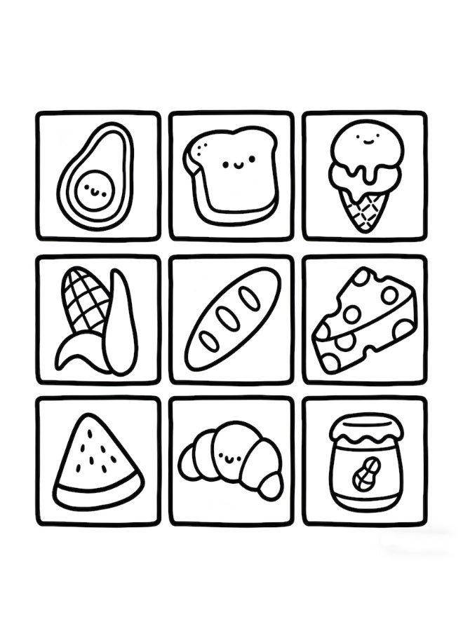 SUZZ Stress Relief: Coloring Book for Adults and Kids, 52 Hand-drawn Pages, 8.5 x 8.5 Inches, Bold and Easy, Simple and Big Designs for Relaxation Featuring Animals, Landscape, Flowers, Patterns, Cute Things And Many More (Bold & Easy Coloring) - Image 3