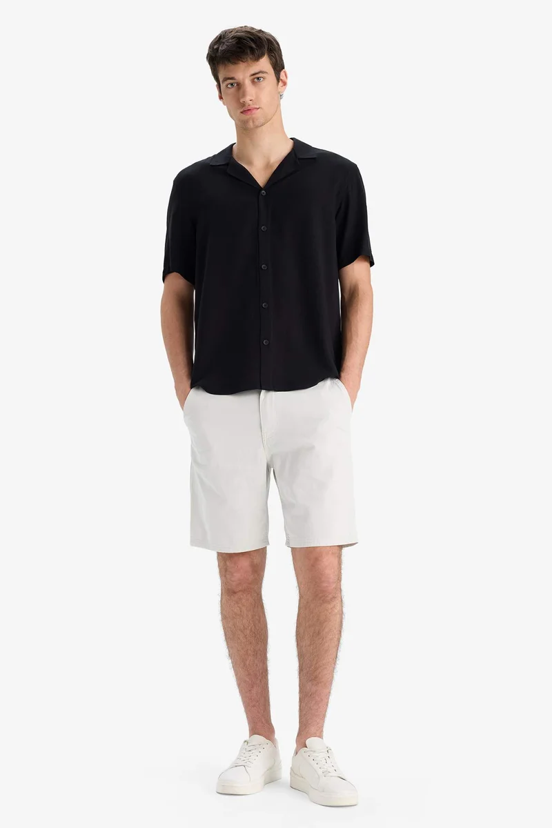 ديفاكتو Regular Fit Summer Short Sleeve Black Shirt
