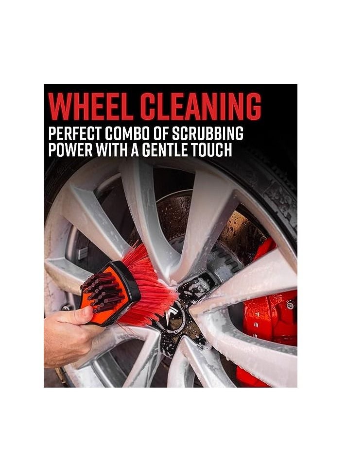 Adam's Polishes - Adam's Double Sided Wheel & Tire Brush Adam’s Double-Sided Wheel & Tire Brush is Rubberized and specifically designed to safely and effectively clean sensitive wheels and low-profile tires. - Image 1