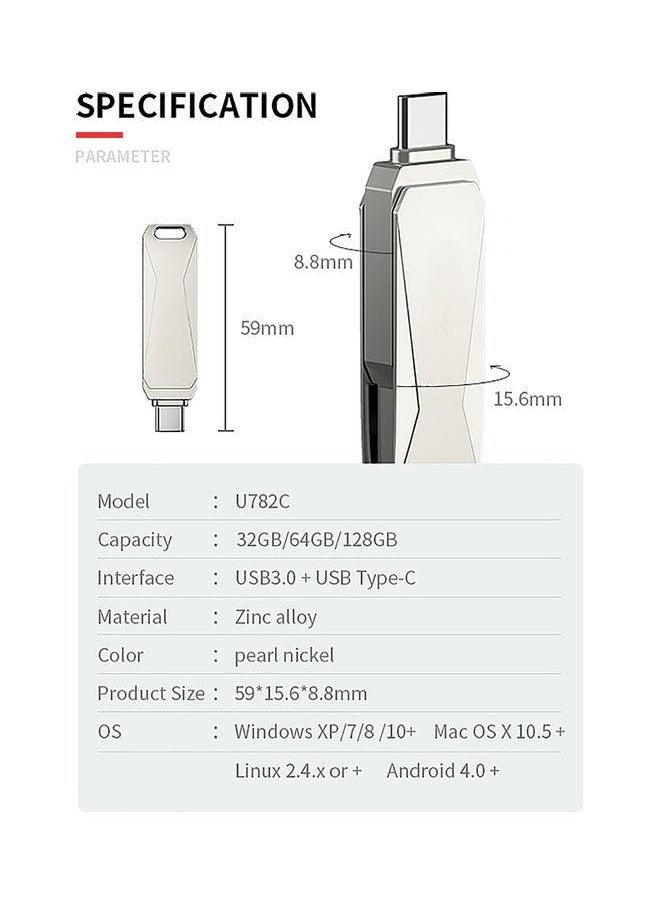 Generic Type-C and USB Double Interface Flash Drive 128G  - Image 4