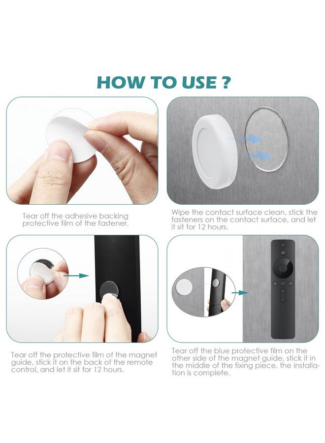 WALLFID 5 Pack Magnetic Remote Control Holder Wall Mount Holders Hole-Free Phone Charging Organizer Storage Containers For Home Office School Supply Storage - Strong Magnet Securely Hold (White) - Image 5