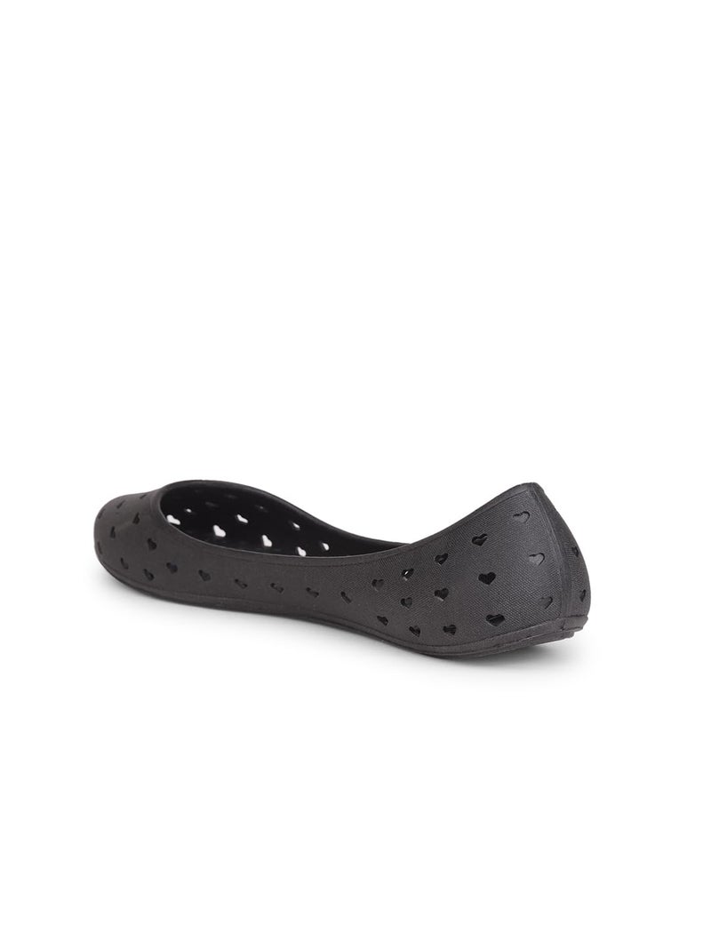 Bata Hearts Ballerina E Women's Black Ballerina - 4 UK (5526120) - Image 4