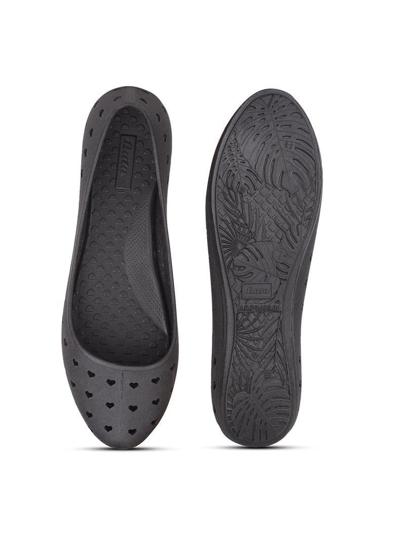 Bata Hearts Ballerina E Women's Black Ballerina - 4 UK (5526120) - Image 5