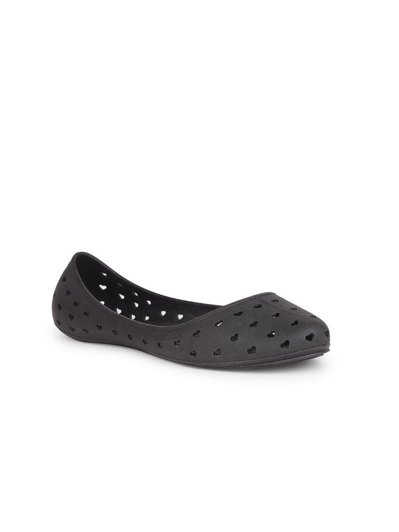 Bata Hearts Ballerina E Women's Black Ballerina - 4 UK (5526120) - Image 2