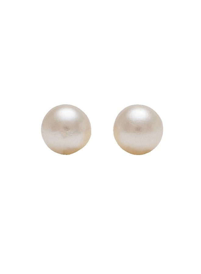 Studex 8MM White Pearl 24K Pure Gold Plated Ear Stud - Image 1