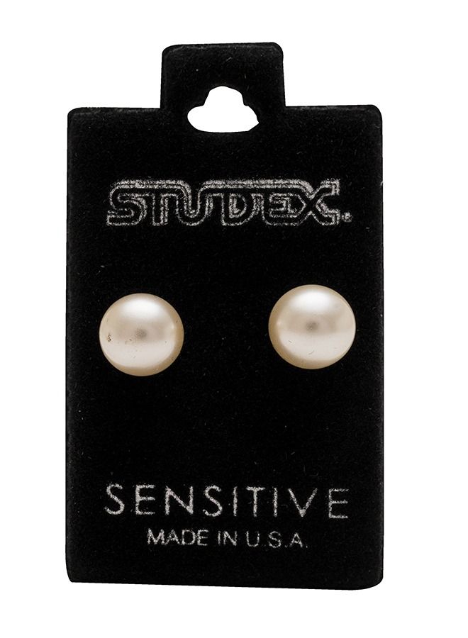 Studex 8MM White Pearl 24K Pure Gold Plated Ear Stud - Image 5