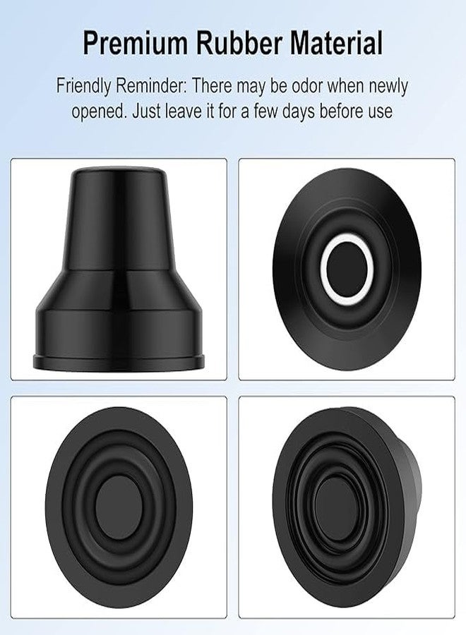 iwalk; Changing Lives iWalk 16mm Heavy-Duty Rubber Shoes for Tripod & Quadpod Walking Sticks - Non-Slip Replacement Tips - Pack of 4 - Image 4