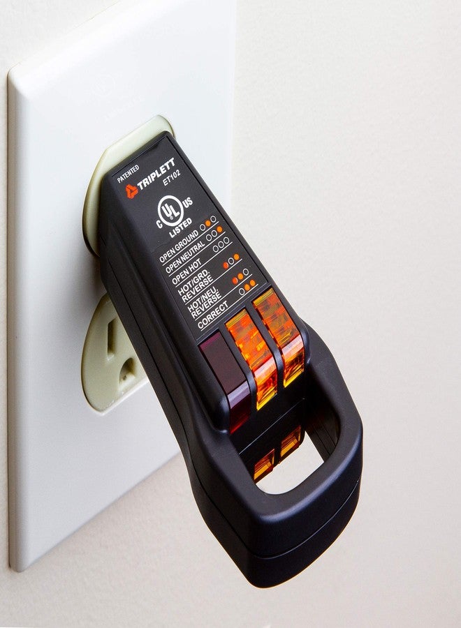 Triplett ET102 Standard Outlet/Receptacle Tester with 5 Visual Indicators - Image 2