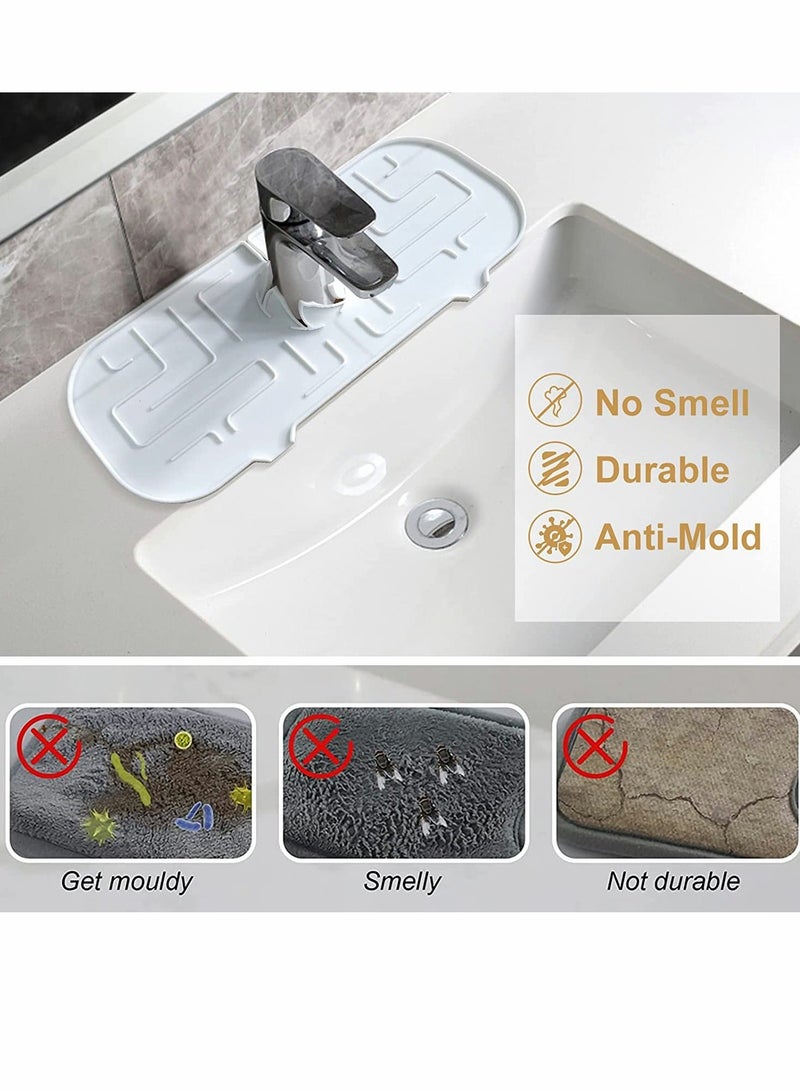 Kitchen Faucet Sink Splash Guard, Silicone Faucet Water Catcher Mat for Kitchen Sink, Sink Mat for Farmhouse and RV, Kitchen Sink Accessories - Image 4