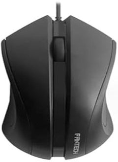 FANTECH FANTECH T533 Premium Office Mouse, Black Gaming Mouse for PC and Laptop, Wired Mouse with Optical Sensor and USB Interface, Smooth, Responsive, Easy Scrolling